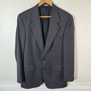 Vintage Burberrys Blazer Mens 42R Gray Super 100s Wool Jacket USA